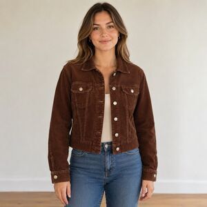 Vintage Billy Blues Brown Corduroy Trucker Jacket Women’s Size Large